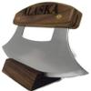 Alaskan Ulu, Inupiat Style with Alaska Etched Walnut Handle 6 Inch view 1