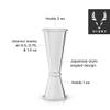 Viski Double Jigger with Measurements Inside, Stainless Steel Cocktail Jigger, Japanese Jigger Style, Jigger for Bartending, Jigger 2oz 1oz view 2