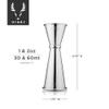Viski Double Jigger with Measurements Inside, Stainless Steel Cocktail Jigger, Japanese Jigger Style, Jigger for Bartending, Jigger 2oz 1oz view 3