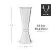 Viski Double Jigger with Measurements Inside, Stainless Steel Cocktail Jigger, Japanese Jigger Style, Jigger for Bartending, Jigger 2oz 1oz view 4