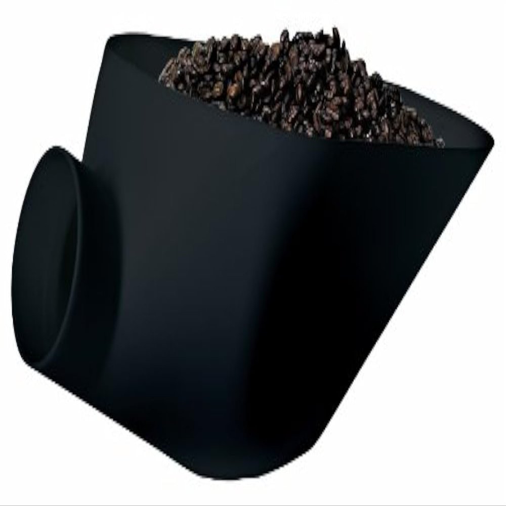 Rattleware Kilo Food Measuring Bean Scale Scoop - Durable and Commercial Coffee Beans Weighing Container Spoon, Plastic Coffee Bean Scale Measuring Tool for Baristas - Black