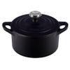 Le Creuset Enameled Cast Iron Mini Cocotte with Lid, 1/3 qt., Licorice view 1