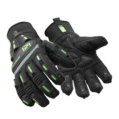 RefrigiWear Insulated Extreme Freezer Gloves -30F Men's Winter Work Gloves - Silicone Grip & Kevlar Thumb - Black - XX-Large