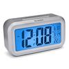 Westclox Alarm Clock with Large Digital Display and Blue Backlight on Demand, Westclox Alarm Clock, Month/Date and Temperature Display with Ascending 5 Minute Snooze Alarm, Silver view 2
