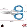 CUDA 5.5" Large Braid Shear | Durable Fishing Braid, Mono & Fluorocarbon Cutter for Saltwater & Freshwater with Dual Serrated Blades & Oversized Non-Slip Comfort Bows view 2