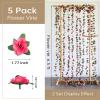 Miracliy 5Pcs 41FT Pink Flower Garland Artificial Rose Arch Vines Fake Spring Floral Garland for Flower Wall Backdrop Wedding Mothers Day Garden Tea Party Decoration view 2