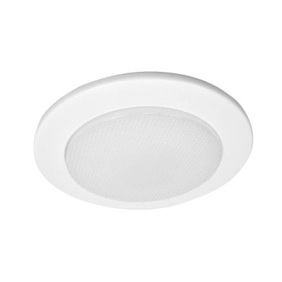 NICOR Lighting 4 inch White Shower Trim with Glass Albalite Lens, for 4 inch Housings (19509WH)