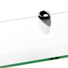 Spancraft Glass Sparrow8x32-Chrome Sparrow Bent Glass Shelf, Chrome Bracket, 8" x 32" view 2