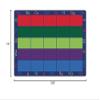 Carpets for Kids 8600 Colorful Places Seating Striped Classroom Rug 6ft x 9ft Rectangle Multi Color view 2