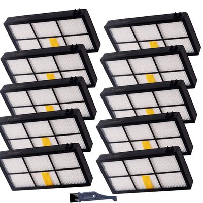 I clean 10pcs Replacement iRobot Roomba Hepa Filter, Parts Fit for Roomba 980 960 880 860 870 890 Robotic Vacuum 800&900 Series, with A Free Cleaning Brush