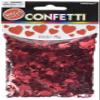 Dazzling Red Hearts Confetti - 2.5 oz. (1 Pack)  Romantic Party Decor for Weddings, Bridal Showers, and More view 1