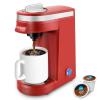 CHULUX Mini Coffee Maker for K Capsule, Single Serve Coffee Maker for One Cup Americano, Lightweight Pod Coffee Machine, Red view 1