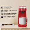 CHULUX Mini Coffee Maker for K Capsule, Single Serve Coffee Maker for One Cup Americano, Lightweight Pod Coffee Machine, Red view 2