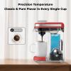 CHULUX Mini Coffee Maker for K Capsule, Single Serve Coffee Maker for One Cup Americano, Lightweight Pod Coffee Machine, Red view 4