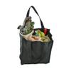 Simple Ecology Organic Cotton Deluxe Reusable Grocery Shopping Bag with Bottle Sleeves and Rigid Bottom Support (UPDATED DESIGN) - Black view 1