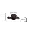 CSKB Black Antique Vintage Retro Drawer Cabinet Metal Knobs with Backplates 12 PCS,Mushroom Shape Pulls Handle Dresser Knob view 2