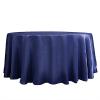 BalsaCircle 120 inch Navy Blue Satin Round Tablecloth Table Cover Linens for Wedding Table Cloth Party Reception Events Kitchen Dining view 3