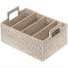 KOUBOO Lo Jolla Rattan Flatware Tray, White Wash view 1