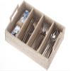 KOUBOO Lo Jolla Rattan Flatware Tray, White Wash view 3