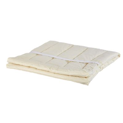 Sleep & Beyond My Topper Wool Mattress Topper - Year -Round Comfort Cotton Percale Cover - Washable Breathable Pressure Relief Long -Lasting Cozy Sleep - Ivory - Twin 39x76 inch