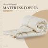 Sleep & Beyond My Topper Wool Mattress Topper - Year -Round Comfort Cotton Percale Cover - Washable Breathable Pressure Relief Long -Lasting Cozy Sleep - Ivory - Twin 39x76 inch view 2