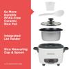 BLACK+DECKER 3-Cup Rice Cooker, RC503, 1.5-cup Uncooked Rice, Steaming Basket, Removable Non-Stick Bowl, One Touch, White view 3