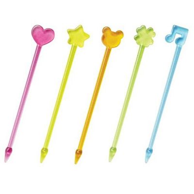 Torune Rainbow Stackable Bento Picks (Heart, Bear, Clover) - Fun, Playful Style - 50pcs - 10.21cm (L) x 1.6cm (H)