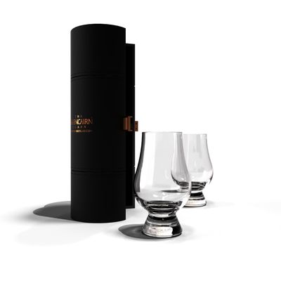 GLENCAIRN Whiskey Glass, Gift Set of 2 in Travel Case
