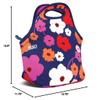 Built Gourmet Getaway Neoprene Lunch Bag - Insulated, Reusable, & Machine-Washable Lunch Tote for Hot and Cold Food Storage, Lightweight & Reusable - One Size (Lush Flower) view 3