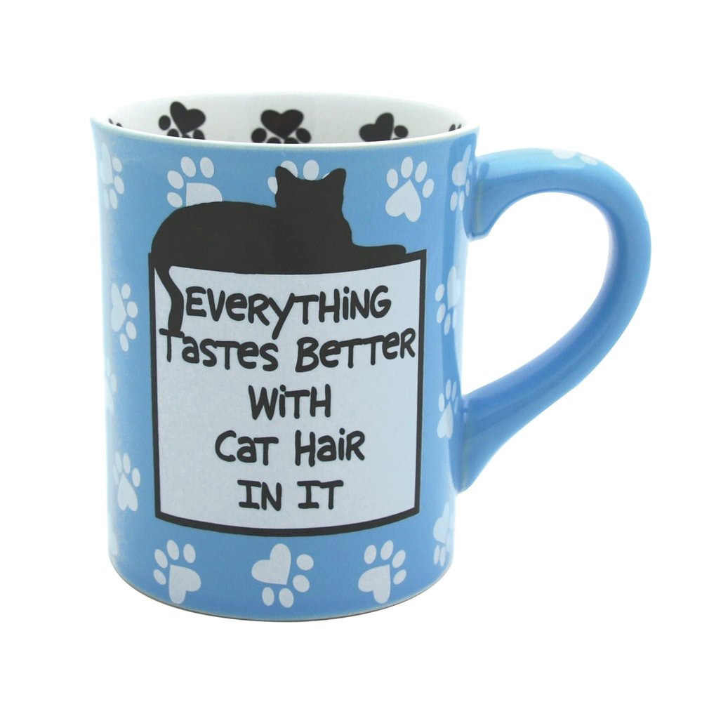 Our Name is Mud Cat Hair Stoneware Mug, 16 oz.