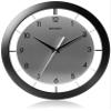 SEIKO 11 Inch St James Brushed Metal Wall Clock, Black view 1