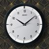 SEIKO 11 Inch St James Brushed Metal Wall Clock, Black view 2