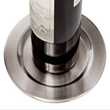 Set of 4 Brushed Stainless Steel Smooth Pratique Wine Bottle Coasters