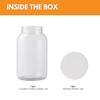 FastRack 1 Gallon Wide Mason Jar with White Airtight Lid | Regular Glass Canisters with Airtight Lids | Large Mouth Glass Jar for Food Storage, Canning, Fermentation, Pickling view 2