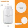 FastRack 1 Gallon Wide Mason Jar with White Airtight Lid | Regular Glass Canisters with Airtight Lids | Large Mouth Glass Jar for Food Storage, Canning, Fermentation, Pickling view 3