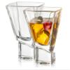 JoyJolt Carre 2-Piece Cocktail Glasses Set, 8 Ounce Martini Glasses view 1