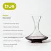 True Petite Wine Decanter, Glass Carafe, Red and White Wine, Wine Aeration, Bar Gadgets, Wine Lover Gifts, Holds 1 Standard Bottle, 28 oz view 2