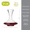 True Petite Wine Decanter, Glass Carafe, Red and White Wine, Wine Aeration, Bar Gadgets, Wine Lover Gifts, Holds 1 Standard Bottle, 28 oz view 3