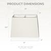 Royal Designs, Inc. HB-613-12WH Rectangle Hardback Lamp Shade, (5 x 10) x (8 x 12) x 9.5, White view 2