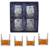 Amlong Crystal Lead-Free Double Old Fashioned Crystal Whiskey Glass - Classic Stylish Design  Perfect for Scotch, Bourbon, Cognac and Cocktail Glasses, 9 oz., Set of 4 With Gift Box view 1