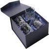 Amlong Crystal Lead-Free Double Old Fashioned Crystal Whiskey Glass - Classic Stylish Design  Perfect for Scotch, Bourbon, Cognac and Cocktail Glasses, 9 oz., Set of 4 With Gift Box view 4