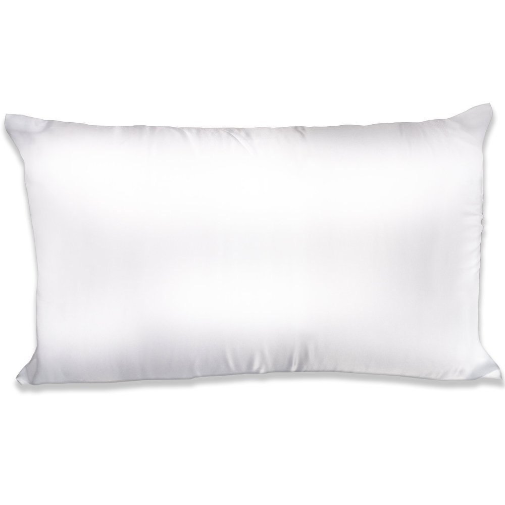 Spasilk Satin Pillowcase, Charmeuse Satin Pillowcase, Hypoallergenic Pillowcase, Queen Size- White Pillowcase