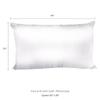 Spasilk Satin Pillowcase, Charmeuse Satin Pillowcase, Hypoallergenic Pillowcase, Queen Size- White Pillowcase view 3