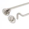 uxcell 400mm Stainless Steel Cabin Hooks Eye Latch Door Gate Swivel Window Hook with Mounting Screws 5pcs view 2