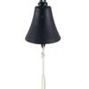 Rustic Black Cast Iron Hanging Ship's Bell 6 Inch - Captains Bell - Rustic Wall Art view 2