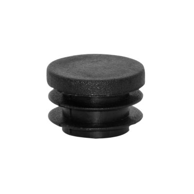 Flyshop Black Chair Table Legs Plastic Cap Ribbed Tube Insert Pipe Plug 10 Pcs Round 22 mm, 7/8" OD