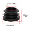 Flyshop Black Chair Table Legs Plastic Cap Ribbed Tube Insert Pipe Plug 10 Pcs Round 22 mm, 7/8" OD view 2