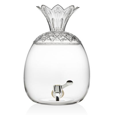Godinger Glass Pineapple Large Drink Beverage Dispenser with Easy Push Spigot (1 Gallon)-Perfect Holiday Gift!