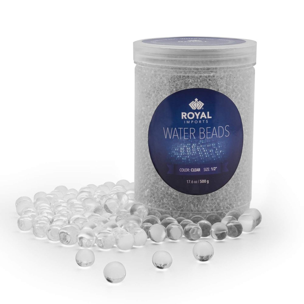 Royal Imports Water Beads Vase Filler, 1 lbs - 160,000 Clear Gel Jelly Pearls Makes 16 Gallons for Centerpieces, Weddings, Parties, Decorations, Floral, Plants