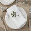 SARO LIFESTYLE Hemstitched Border Dinner Napkin (Set of 12), White, 20"x20" view 2